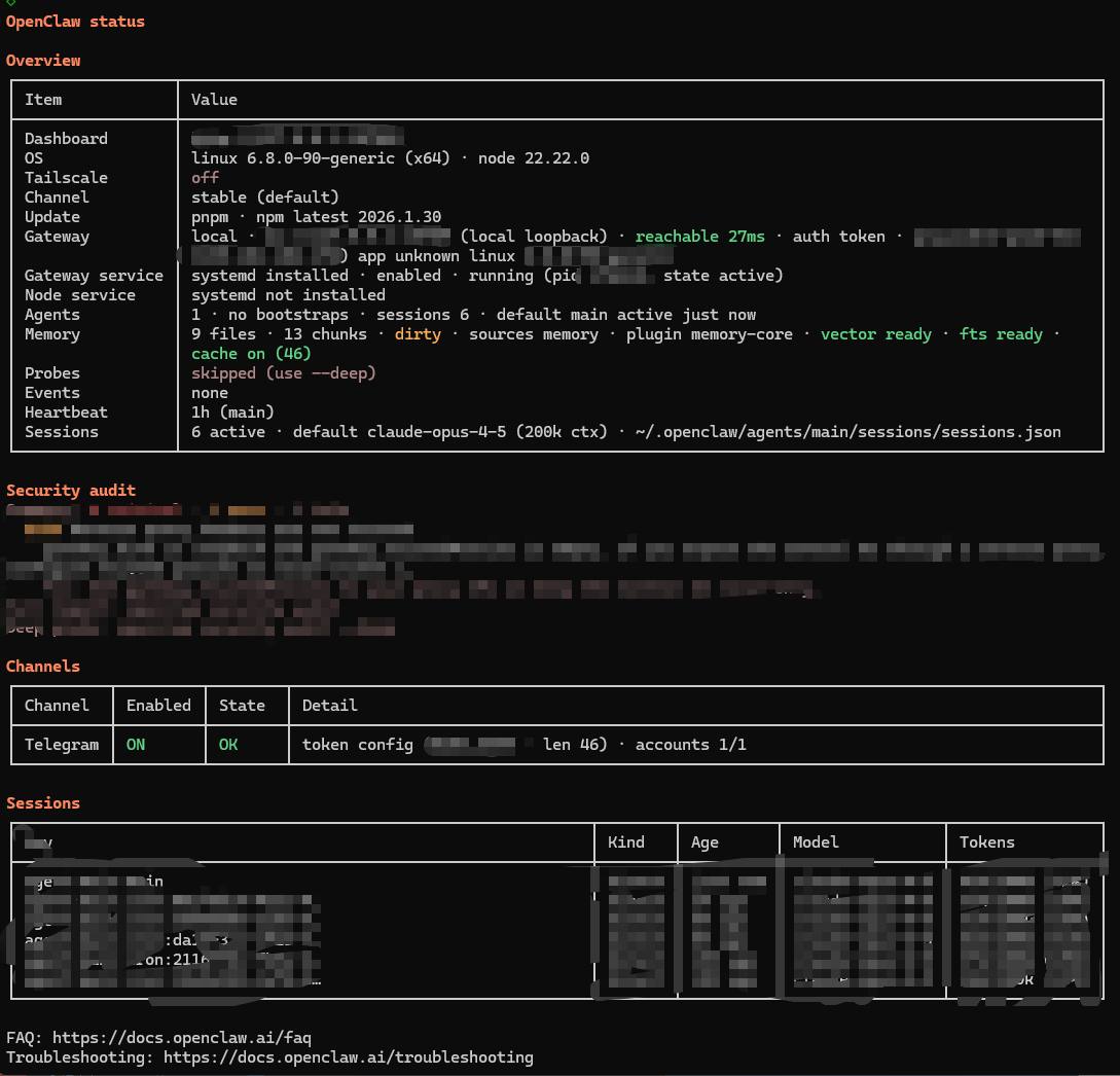 OpenClaw Status